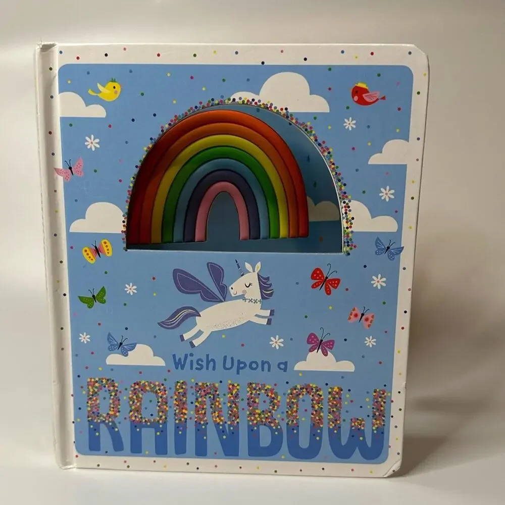 Board Book - Wish Upon a Rainbow - textured pages, colors